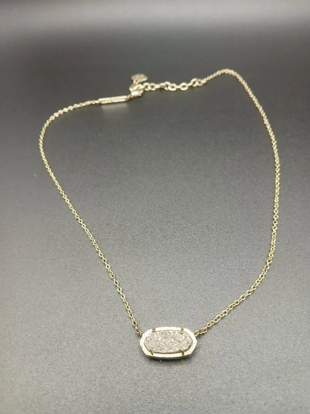 Kendra Scott Druzy Pendant Necklace 14k GP * Condition Read